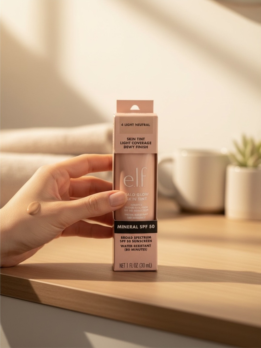 e.l.f. Halo Glow Skin Tint NIB | Shade 4 Light Neutral • Dewy SPF 50